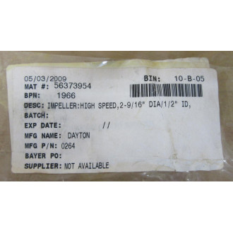Dayton 0264 High-Speed Impeller (Pack of 2)