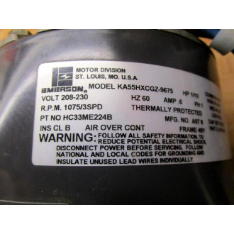 Emerson KA55HXCGZ-9675 Motor HC33ME224B - New No Box