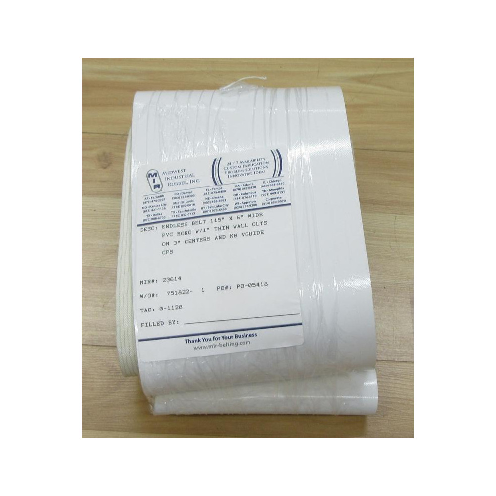 Midwest Industrial Rubber 23614 Endless Belt - New No Box