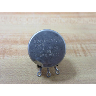 Clarostat RV4NAYSD753A Potentiometer 53C3-75K-S - New No Box