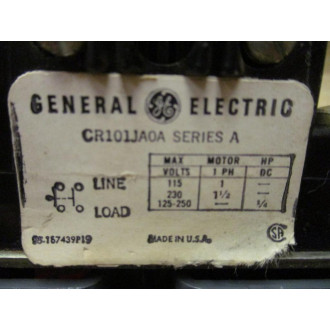 General Electric CR101JA0A Starting Switch - Used