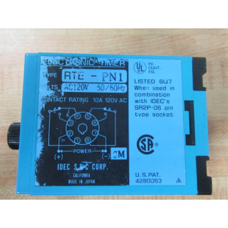 IDEC RTE-PN1 Electronic Timer RTEPN1 AC120V - Used
