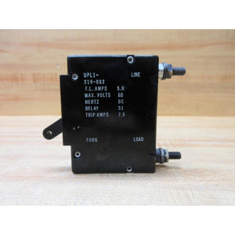 Airpax UPL1-219-082 5A Circuit Breaker UPL1219082 - New No Box