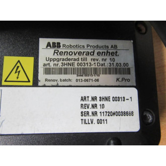 ABB 3HNE-00313-1 Pendant TPU2 Rev.10 - Used