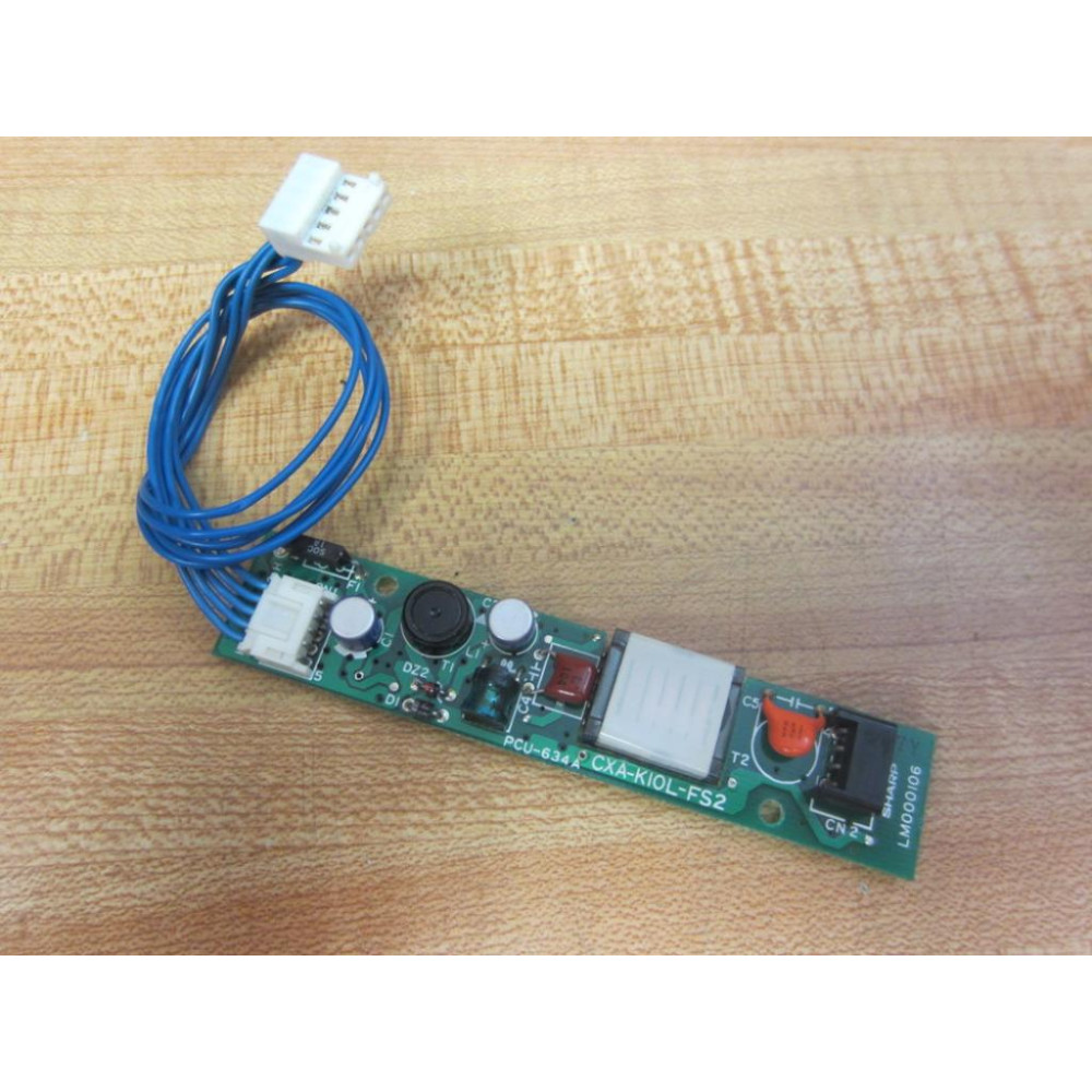 Sharp LM000106 LCD Inverter Module PCU-634 CXA-K10L-F32 PCU-634A  w5 Wires+Conn - Used