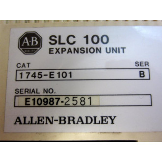 Allen Bradley 1745-E101 SLC 100 Expansion Unit 1745E101 Ser.B - Used