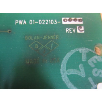 Dolan-Jenner PWA 01-022103-0000 Circuit Board PWB-02-070123 - Used