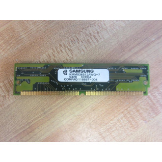 Samsung KMM536512AWG-7 Compaq 72-Pin 70ns 2MB SIMM 118667-004 - Used