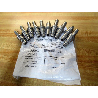 Perfecting Coupling D3S3-S Hose Barb Plug DCP2544S (Pack of 10)
