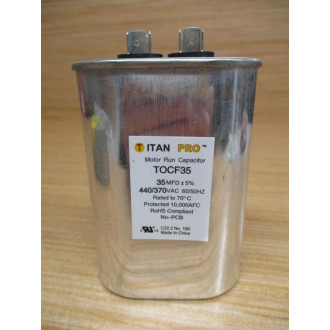 Titan Pro TOCF35 Motor Run Capacitor 35MFD 440370VAC
