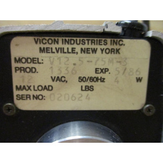 Vicon V12.5-75M-3 TV Zoom Lens V12575M3 - Used