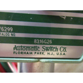 AscoRed Hat 8316G26 Solenoid Valve - Used