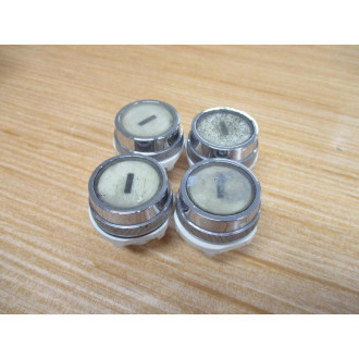 Clippard PL-P2F-W Pushbutton PLP2FW "I" Symbol (Pack of 4) - Used