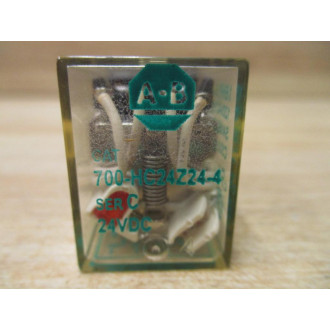 Allen Bradley 700-HC24Z24-4 24V DC Relay 700-HC24Z24-4 24VDC Series C (Pack of 2) - Used