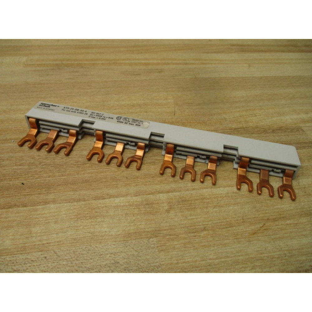 Sprecher+Schuh KT3-25-DB-45-4 Bus Bar KT325DB454 - Used
