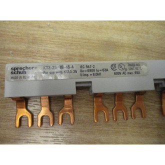Sprecher+Schuh KT3-25-DB-45-4 Bus Bar KT325DB454 - Used
