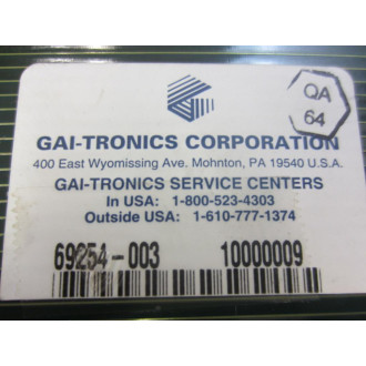 GAI-Tronics 69254-003 VME Master Control UnitMCU PCBA 69254003 - Used