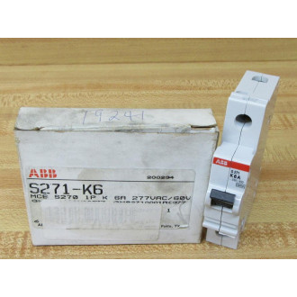 ABB S271-K6 Circuit Breaker S271K6 230400 VAC