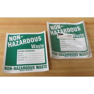 Brady 121159 Shipper Label Non-Hazardous Waste (Pack of 37) - New No Box