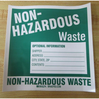 Brady 121159 Shipper Label Non-Hazardous Waste (Pack of 50)