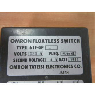 Omron 61F-GP Floatless Switch 61FGP - Used