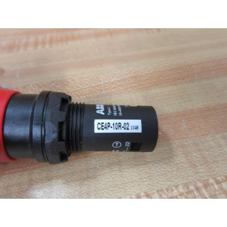 ABB CE4P-10R-02 Red Stop Button 1SFA619551R1051 WWhite Ring - New No Box