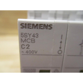 Siemens 5SY43 MCB C2 Circuit Breaker 5SY43MCBC2 - New No Box