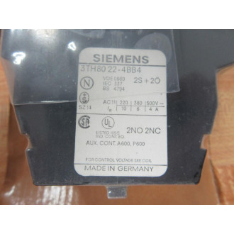 Siemens 3TH80 22-4BB4 Contactor 3TH80224BB4