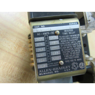 Allen Bradley 810-A25A Inverse Time Relay 810A25A - Used