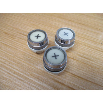 Clippard PL-P2F-W Pushbutton PLP2FW W "+" Symbol (Pack of 3) - Used