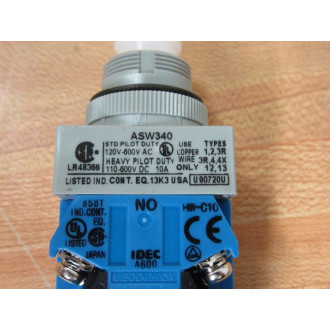 IDEC ASW340 3 Position Selector Switch WHW-C10