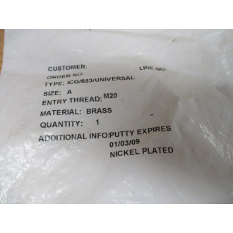 Hawke ICG653ICGUNIVERSAL Cable Gland Size A, M20 Thread