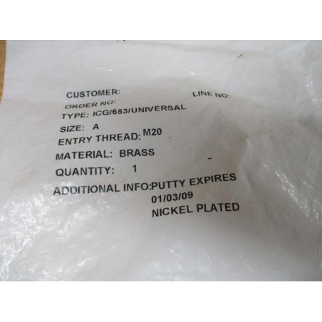 Hawke ICG653ICGUNIVERSAL Cable Gland Size A, M20 Thread
