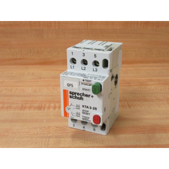 Sprecher + Schuh KTA3-25-6.3 Motor Starter KTA32563 WO Contact  cracked - Used