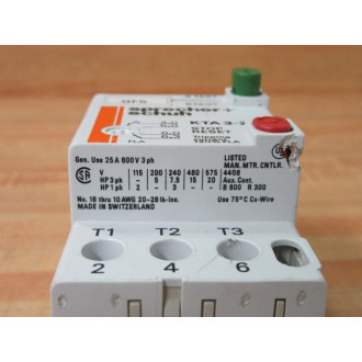 Sprecher + Schuh KTA3-25-6.3 Motor Starter KTA32563 WO Contact  cracked - Used