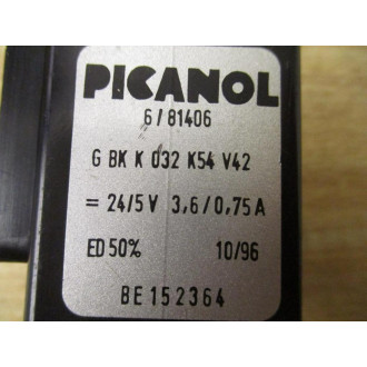 Picanol G BK K 032 K54 V42 Valve Coil GBKK032K54V42 - Used