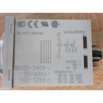 Omron H3CR-F8 Twin Timer H3CRF8 Range 0.05S-300H 100-240VAC 100-125VDC - New No Box