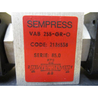 Sempress VAB 255-BG-O Solenoid Valve VAB255BGO - New No Box