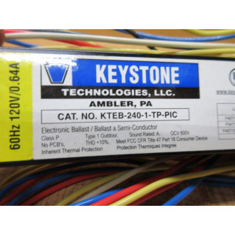 Keystone KTEB-240-1-TP-PIC Electronic Ballast KTEB2401TPPIC - New No Box