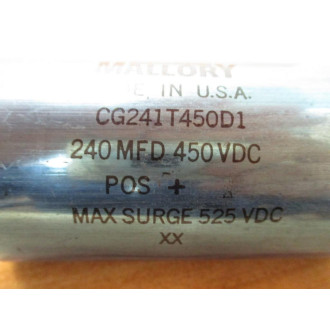 Mallory CG241T450D1 Aluminum Electrolytic Capacitor - New No Box
