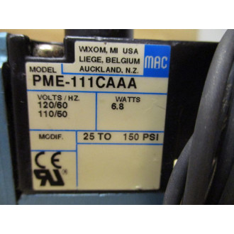 Mac Valves 821C-PM-111CA-152 821CPM111CA152 Solenoid Valve W Coil PME-111CAAA - New No Box
