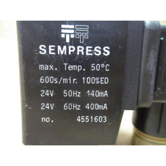 Sempress 4511603 Valve Coil - New No Box