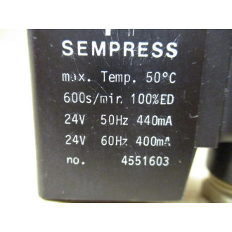 Sempress 4551603 Valve Coil - New No Box