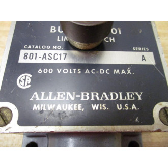 Allen Bradley 801-ASC17 Limit Switch 801ASC17 - Used