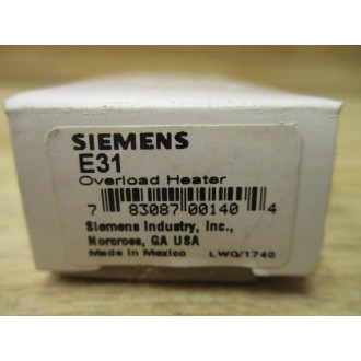 Siemens E31 Thermal Overload Heater Element