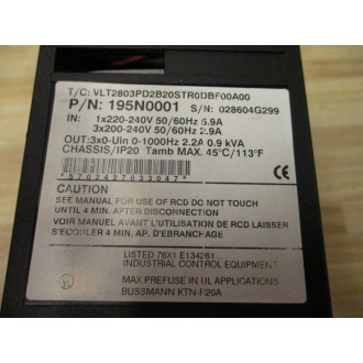 Danfoss 195N0001 Drive VLT 2800 - New No Box