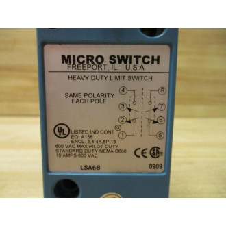 Micro Switch LSA6B Heavy Duty Limit Switch - New No Box
