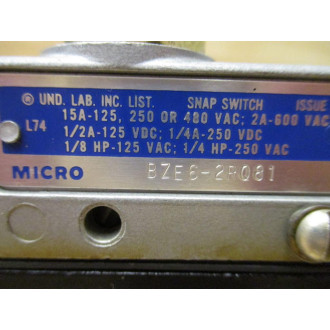 Micro Switch BZE6-2R081 Limit Switch BZE62R081 - New No Box