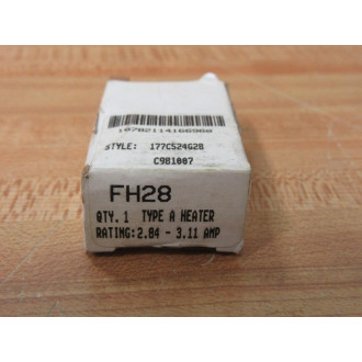 Cutler Hammer FH28 Overload Heater Relay 177C524G28
