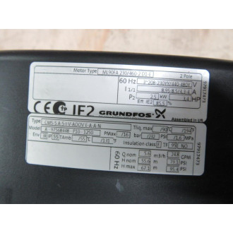 Grundfos CM5-5A-S-I-V-AOOVE-A-A-N Pump A-97568448-P10-1250 CRACKED HOUSING - Used